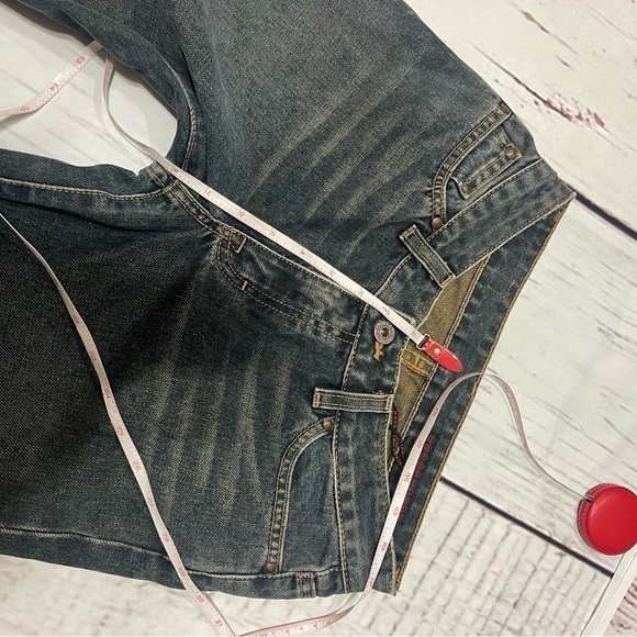 AG ADRIANO GOLDSCHMIED boot cut jeans dirty wash denim size 27 Y2K Vintage EUC - Picture 13 of 14